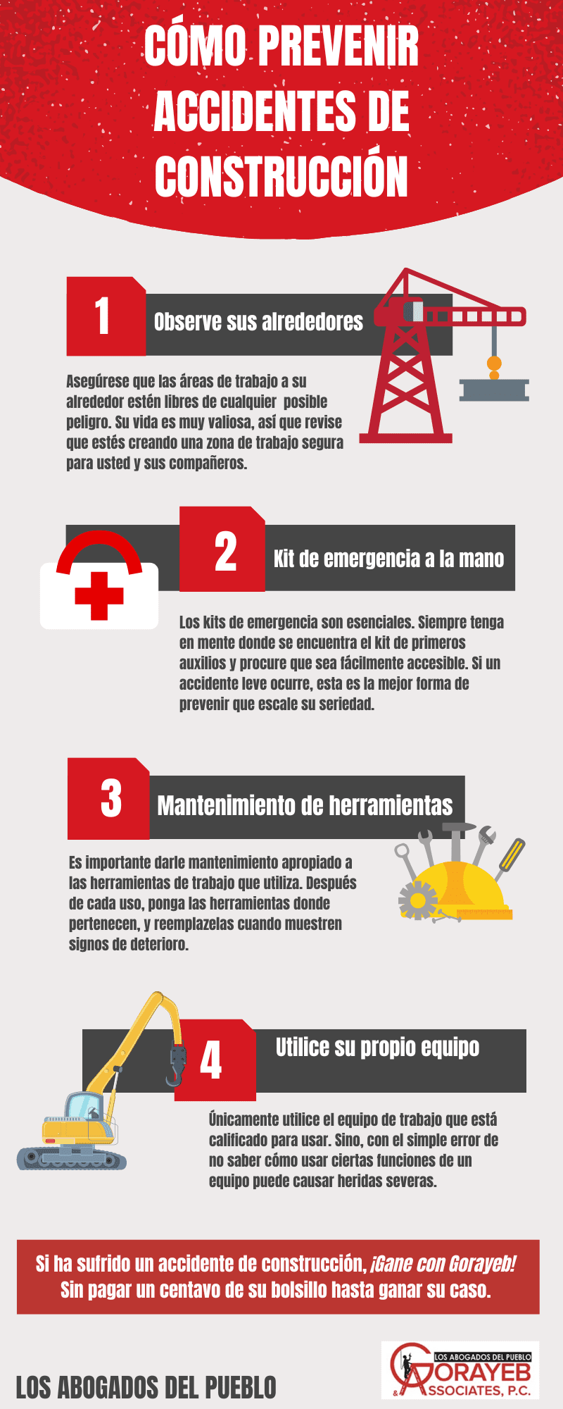 Cómo prevenir accidentes de construcción - Infografía